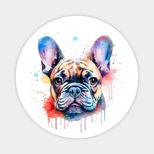 French Bulldog Watercolor Frenchie Watercolour Design Magnet